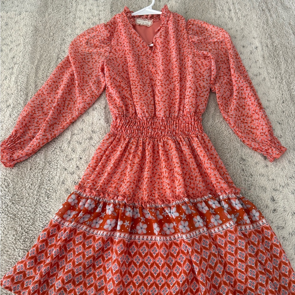 Floral Coral Dress